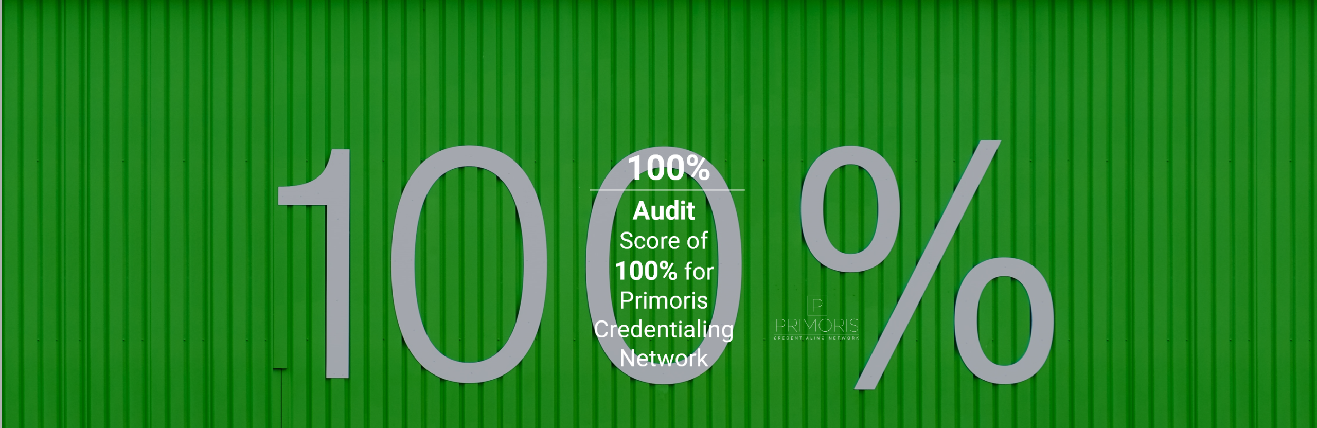 100% Credentialing Audit Score